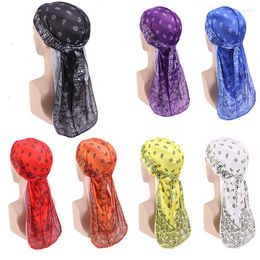 Ethnic Clothing Feather Pattern Muslim Jersey Hijabs Elastic Headband Turban Hair Loss Wrap Pre-tied Bandana Cancer Chemo Bonnet For Women