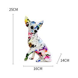 Creative Chihuahua dog decoration decoration for living room TV cabinet decorative pattern animal resin handicraft