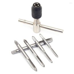 M3-M8 6PCS/Set Tap Drill Wrench Tapping Threading Tool Screwdriver Holder Hand Thread Metric Plug Screw Taps