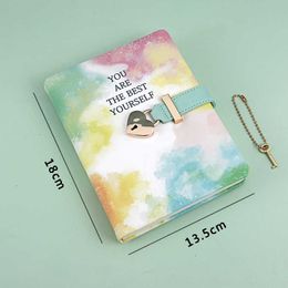 B6 Password Book with Lock Notebook Thickened Notepad Creative Heart-shaped Latch Cute Girls Love Diary Agenda Planner