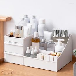 Storage Boxes Plastic Desktop Makeup Cosmetic Dressing Table Organiser Box Jewellery Nail Polish Container With Drawers BJStore