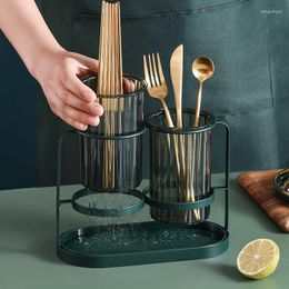 Kitchen Storage Cutlery Holder Multifunctional Drain Rack Luxury Spoon Fork Chopsticks Knife Organiser