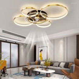 Ceiling Lights Nordic LED Fans With For Living Room Bedroom Rings Circle Modern Lamp Use