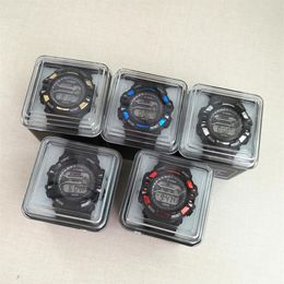 5 pieces per lot Silicone band stainless steel back cover digital display fashion sport man digital watches Box packing as po G258y