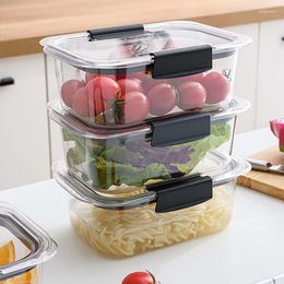 Storage Bottles Household Microwave Lunch Box Kitchen Container Square Sealed Transparent Plastic Supplies