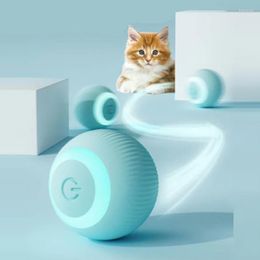 Katzenspielzeug, elektrischer Ball, automatisch rollend, intelligent für Katzen, Training, selbstbewegendes Kätzchen, interaktives Spielen im Innenbereich