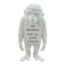 New Spot Simple Trend Banksy Banksy Jointly Named Doll Gorilla Sculpture Monkey Sign Handmade Ornament 25-36CM