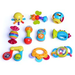 Toys Animal Hand Bells Baby Rattle Ring Bell Toy Newborn Infant Early Educational Doll Gifts Brinquedos 0-12 Month244a