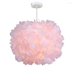 Chandelier Crystal Factory Pendant Industrial Lighting Round Vintage Creative Fixtures Feather Light