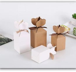 Gift Wrap 25/50pcs Kraft Paper Package Cardboard Box Vase Candy Favor And Birthday Christmas Valentine's Party Wedding Decoration