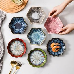 Bowls Japanese Plate Ins High-value Household Dish Seasoning Sushi Soy Sauce Spit Bone Dipping Small