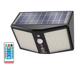 Solar Wall Lights 360 LEDs 2000 Lumens Waterproof Outdoor Solar Yard Garden Street Induction Night Light With Remote Control