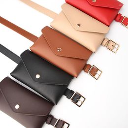 AA1112 n Fashion Waist Packs Leather PU Adjustable Belt Bag Pack Wallet Phone Pouch Ladies Salesperson Work Bags