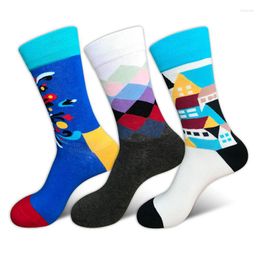 Men's Socks Cotton Sport Styles Black Business Men Breathable Autumn Winter EU 39-44 Meias