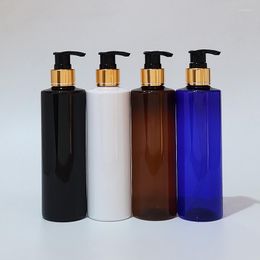 Storage Bottles 20pc 250ml Empty Plastic Lotion Liquid Soap Pump Container For Personal Care Gold Silver Cosmetic Containers