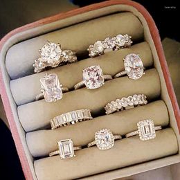 Wedding Rings 30style Handmade Silver Color Engagement For Women Ring Set Band Finger Promise Jewelry Bridal Personalized