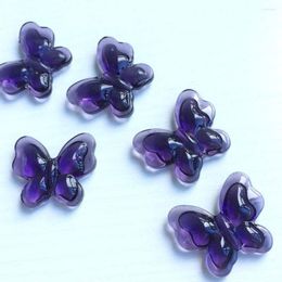 Chandelier Crystal Violet Colour 28 35mm 40pcs Glass Loose Butterfly Beads For Parts Diy Garland Strand Accessories Decoration