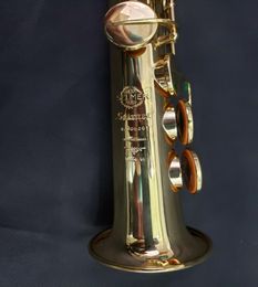 95 Kopie Mark VI SAX Modell Gold Lecqued B Flat Sopran Saxophon mit Fallzubehör1558652