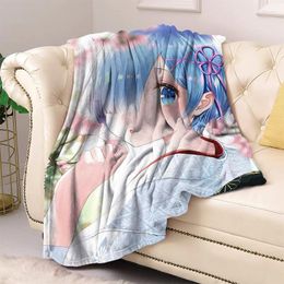 Blankets Custom Blanket For Decorative Sofa Rem Cute Bedroom Decoration Fluffy Soft Bedspread On The Bed Throw Fleece Boho Hairy