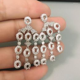 Stud Earrings Jewellery Real 925 Silver Ring Earring Setiing Without Stone Sterling Semi Mount