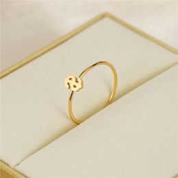 Wedding Rings Anslow Brand Fashion Jewellery Light Luxury Dollar Shape Gold Plated Finger Ring For Friendship Accessories Christmas Gift