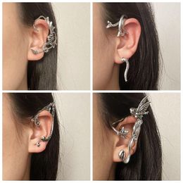 Backs Earrings Dragon Ear Clip Vintage Punk Jewellery Accessories For Women Cuff Wrap Stud Boucle Oreille Femme