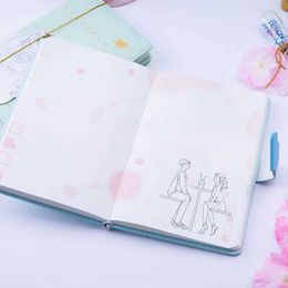 Diary Personalised Creative Colour Page Illustration 224 Cute Notebook Student Manual Ledger Notepad Notebooks for Gril Gift