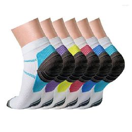 Men's Socks High Quality Elastic Compression Plantar Fascia Arch Support Running Outdoor Sports Mens Womens Unisex Low Calf Sox