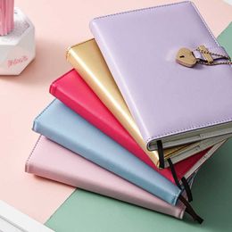 Heart-shaped A5 Pink Password Lock Notebook with Thickened notepad is and Cute Girls Love Diary