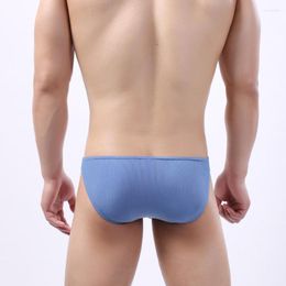 Underpants Men's Underwear Sexy Men Briefs Rib Fabric Gay Panties Comfortable Man Bikini Slips Cuecas Masculinas Y15