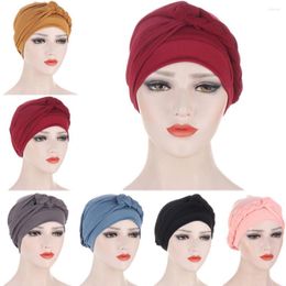 Ethnic Clothing Turban Muslim Women Hijab Chemo Cap Braid Headwear Head Scarf Wrap Beanie Bonnet Hair Loss Cover Hat Islamic Hijabs
