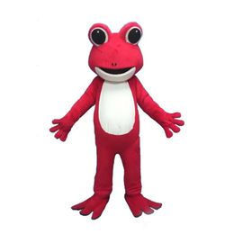 High quality Red Frog Character Mascot Costume Outfits Adult Size Cartoon Mascot costume For Carnival Festival Commercial Dress