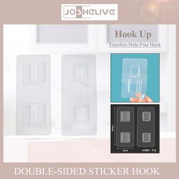 Hooks 1pcs Double-sided Adhesive Wall Hook Hanger Multi-Purpose Strong Transparent Suction Cup Holder For Home Kitchen&Bath