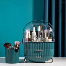 Storage Boxes Fashion Cosmetic Box Big Capacity Makeup Jewelry Drawer Case Transparent Cover Facial Mask Lipstick Organizer