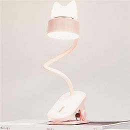 Table Lamps USB Rechargeable Led Desk Lamp Flexible Gooseneck Touch Clip On For Book Bed And Computer 3 Colour Modes