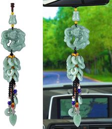 Interior Decorations Car Hanging Decoration Dangling Ornaments Vehicle Rearview Mirror Charms Pendant Buddha Safety Button Amulet Pray