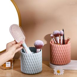 Storage Boxes 360 Degree Rotating Make-up Brushes Box Cosmetic Brush Holder Lipstick Eyebrow Pencil Container Makeup Tools Organizer