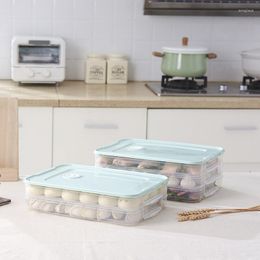 Storage Bottles Household Refrigerator Multi-Layer Dumplings Box Tray Kitchen Food Container Plastic Containers With Lids