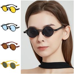 NEW Sunglasses Unisex Round Frame Sun Glasses Ratro Adumbral Anti-UV Spectacles Simplity Eyeglasses Hip Hop Ornamental