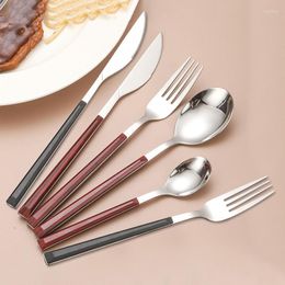 Dinnerware Sets Tableware Set Portable Cutlery High Quality Stainless Steel Knife Fork Spoon Travel Flatware