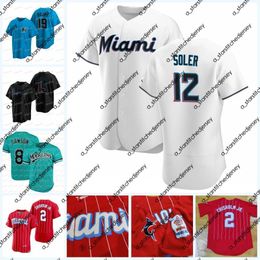 Baseball Jerseys Jorge Soler 2022 Jersey Joey Wendle Miguel Rojas Marlin Jazz Chisholm Jr. Bryan De La Cruz Jesus Sanchez Avisail Garcia Garrett Cooper Jon