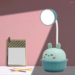 Table Lamps Desk Lamp Cartoon USB Charging Plastic Reading Eye Protection Study Night Light For Bedroom