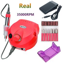 35000RPM Electric Nail Drill Machine Manicure Pedicure Drill Set Strong Nail Equipment Miling Cutter File Left Hand Nail Machine C226F