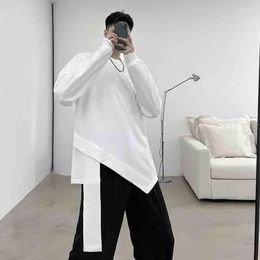 Men's Hoodies Fall 2022 Dark Simple Ribbon Sweater Irregular Hairdressers Small Number Of Design Sense Cool Coat Trend