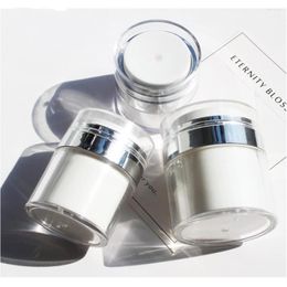 Storage Boxes 15/30/50ml Cosmetic Jar Acrylic Refillable Vacuum Bottle Press Style Box Vials Travel Container Bathroom Supplies