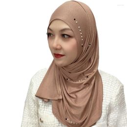 Ethnic Clothing 2022 Cotton Jersey Knitted Modal Hijab Scarf Islamic Female Soft Headscarf Turban Femme Winter Foulard Head Scaves