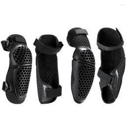 Motorcycle Armour Knee Pads Elbow 4Pcs - 2 In 1 Protective /Knee Guard Gear Set For Riding Skating Cycling