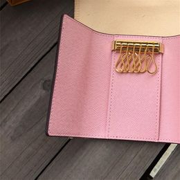 Women Men Classic 6 Keys Holder Mens Keychain Cover With Box And Dust Bag Coin Key Ring Bags 7 Colors298k