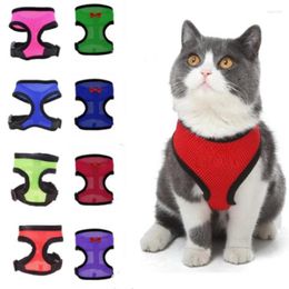 Dog Collars Pet Traction Rope Cat And Mesh Breathable Chest Strap Kitten Puppy I-shaped Harness Supplies