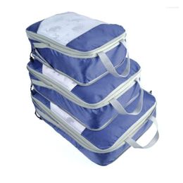 Storage Bags 3 PCS Travel Compression Bag Set For Clothes Organiser Wardrobe Suitcase Sorting Complete Waterproof